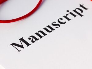 Manuscript from author bound in red twine Manuscript Formatting