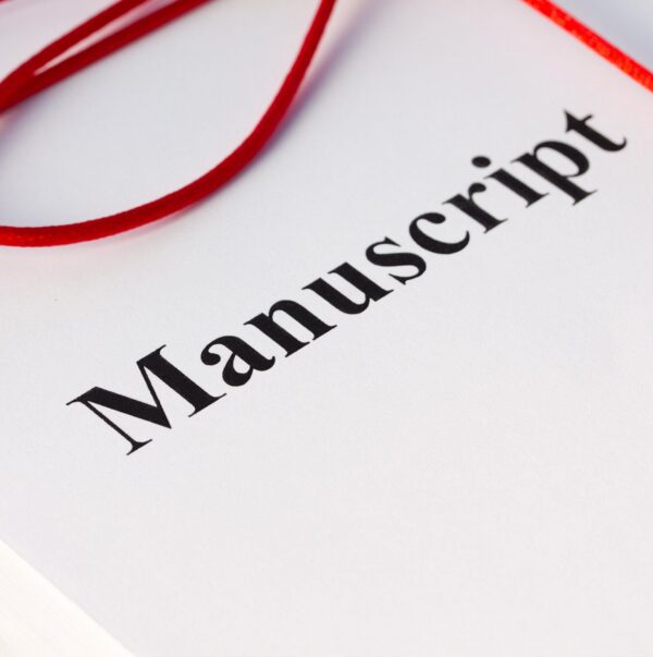 Manuscript from author bound in red twine Manuscript Formatting